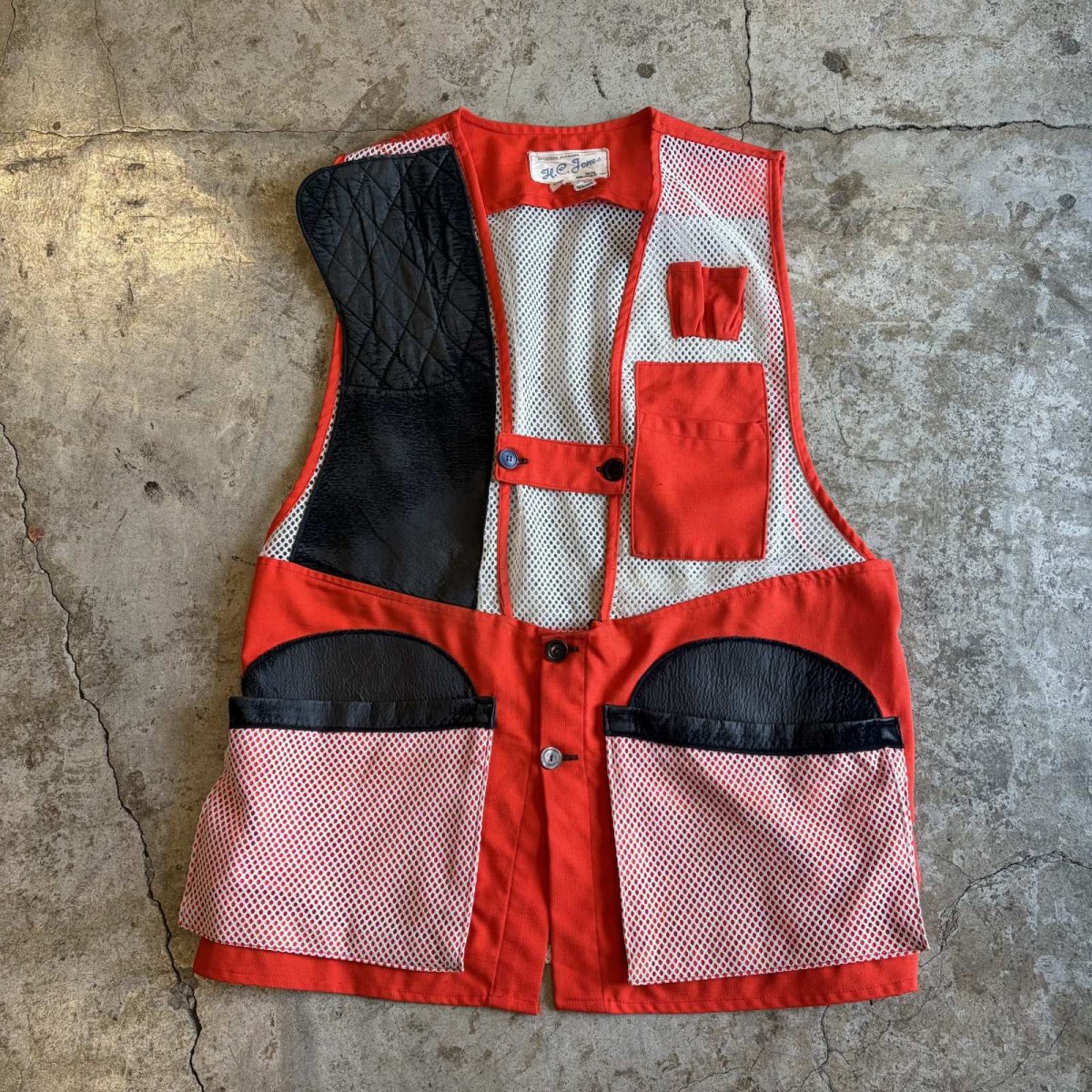 画像1: VINTAGE COLOR MESH SHOOTERS CLOTHING VEST / Ladies L (1)