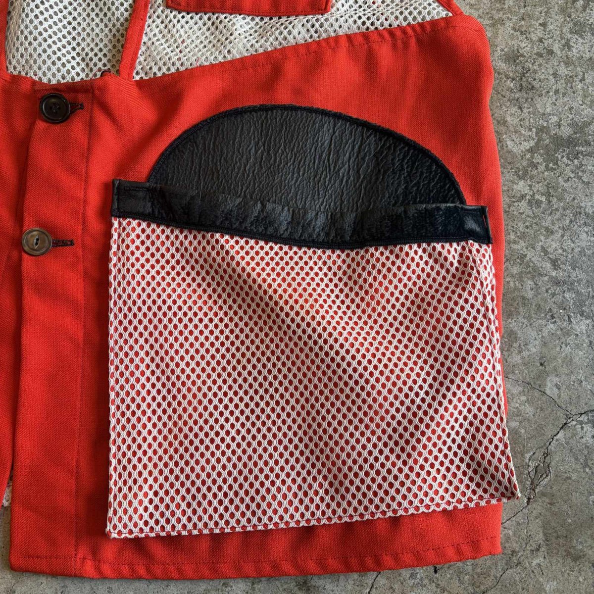 画像6: VINTAGE COLOR MESH SHOOTERS CLOTHING VEST / Ladies L (6)