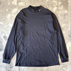 画像1: 【NIKE】LOGO EMBROIDERY MOCK NECK L/S TOPS / Mens M(L) (1)