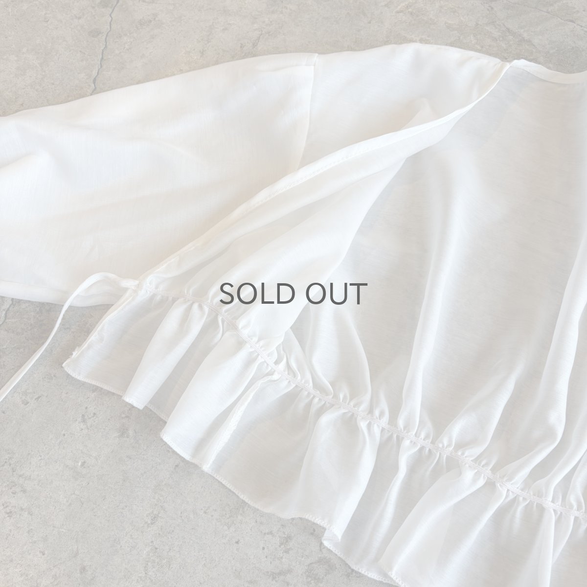 画像8: WAIST DESIGN SHEER SHORT L/S CARDIGAN  / Ladies M (8)