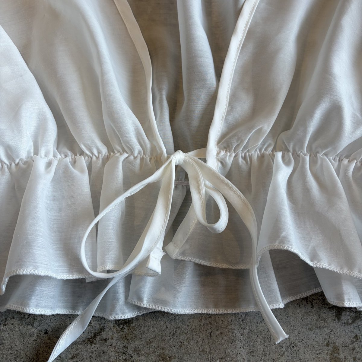 画像4: WAIST DESIGN SHEER SHORT L/S CARDIGAN  / Ladies M (4)