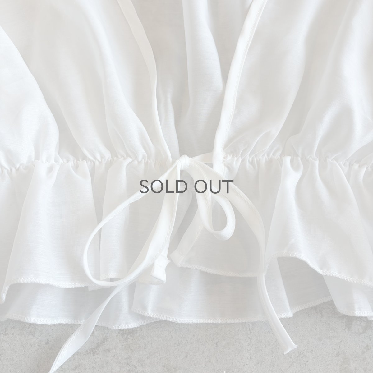 画像4: WAIST DESIGN SHEER SHORT L/S CARDIGAN  / Ladies M (4)