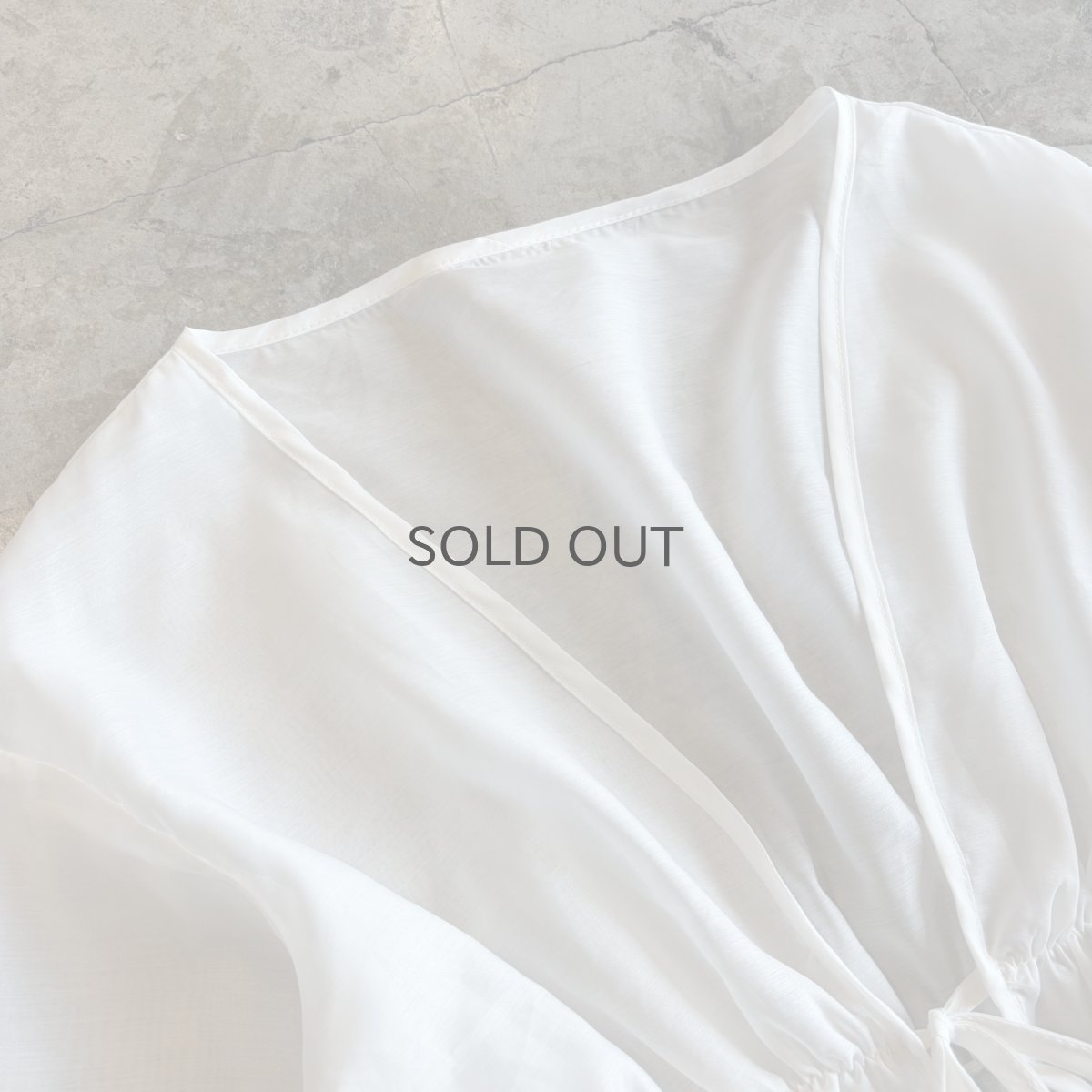 画像3: WAIST DESIGN SHEER SHORT L/S CARDIGAN  / Ladies M (3)