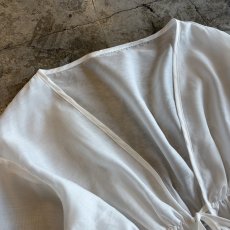 画像3: WAIST DESIGN SHEER SHORT L/S CARDIGAN  / Ladies M (3)