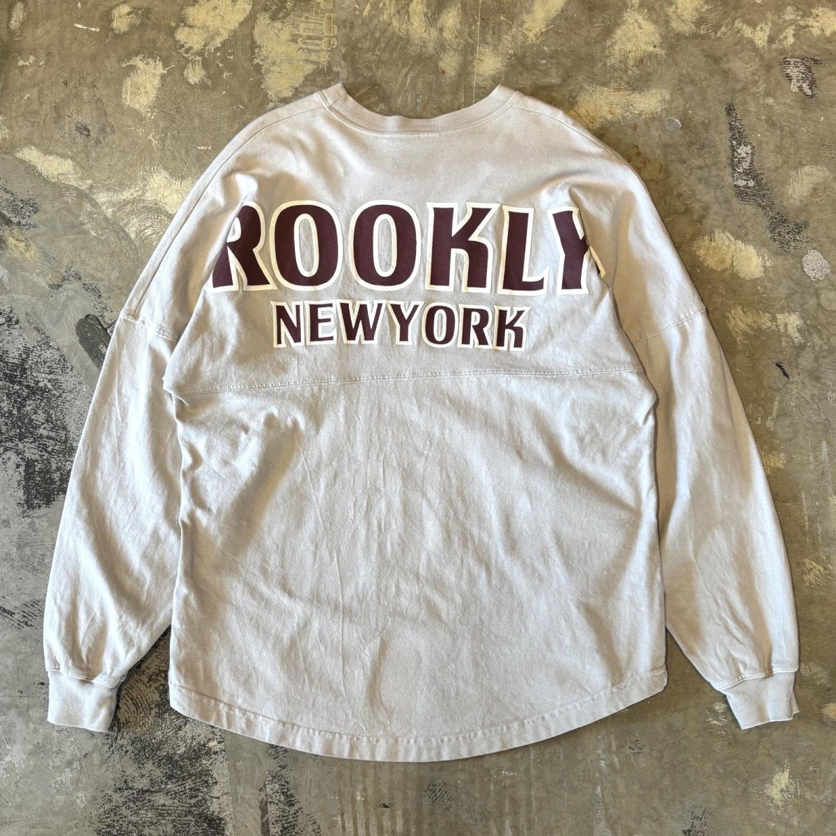 画像1: "BROOKLYN" BACK PRINTED L/S TEE / Mens S(L) / MADE IN USA (1)