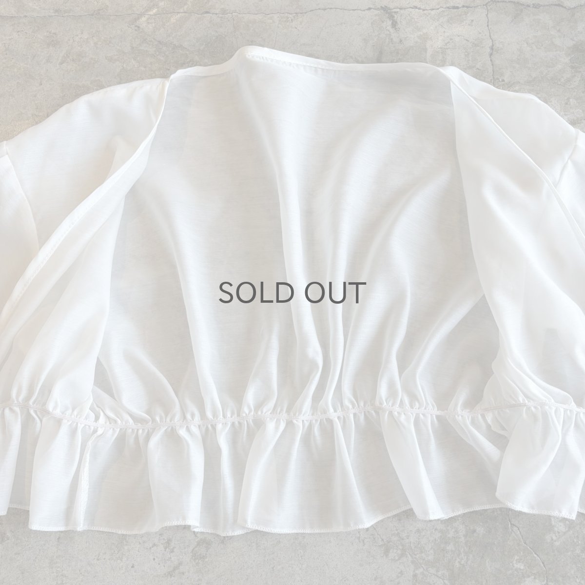 画像7: WAIST DESIGN SHEER SHORT L/S CARDIGAN  / Ladies M (7)