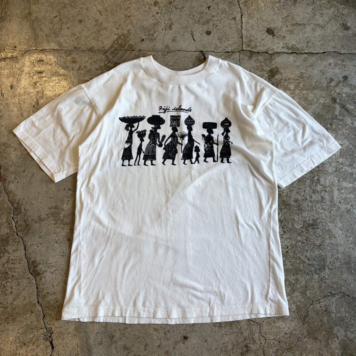 画像1: "FIJI ISLANDS" FRONT PRINTED DESIGN S/S TEE / Ladies M(L) (1)