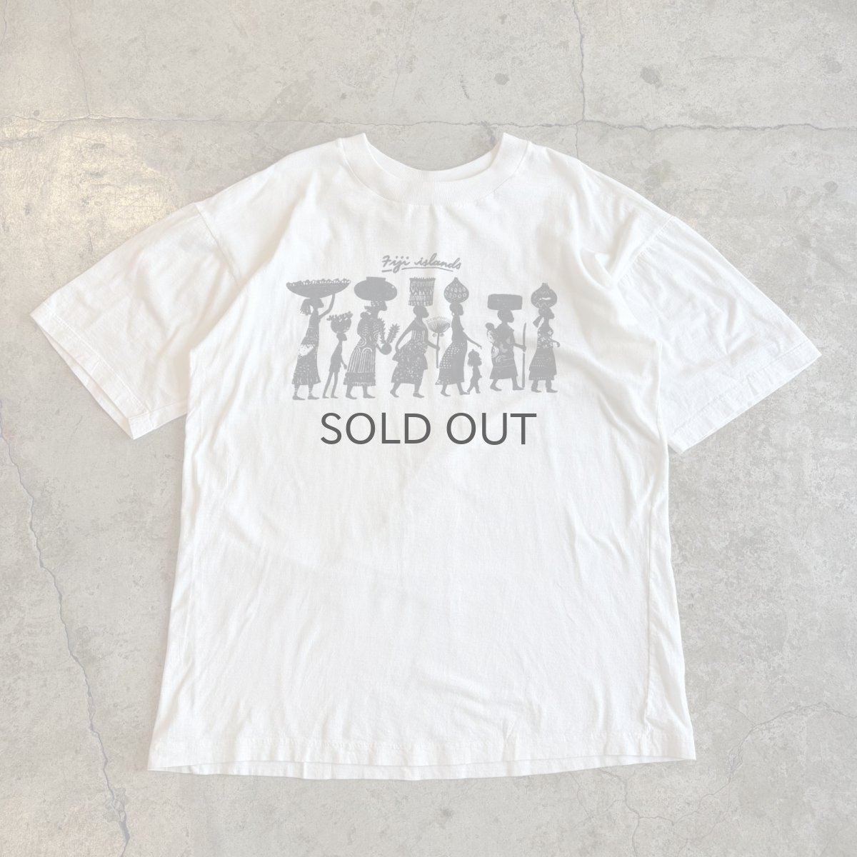 画像1: "FIJI ISLANDS" FRONT PRINTED DESIGN S/S TEE / Ladies M(L) (1)