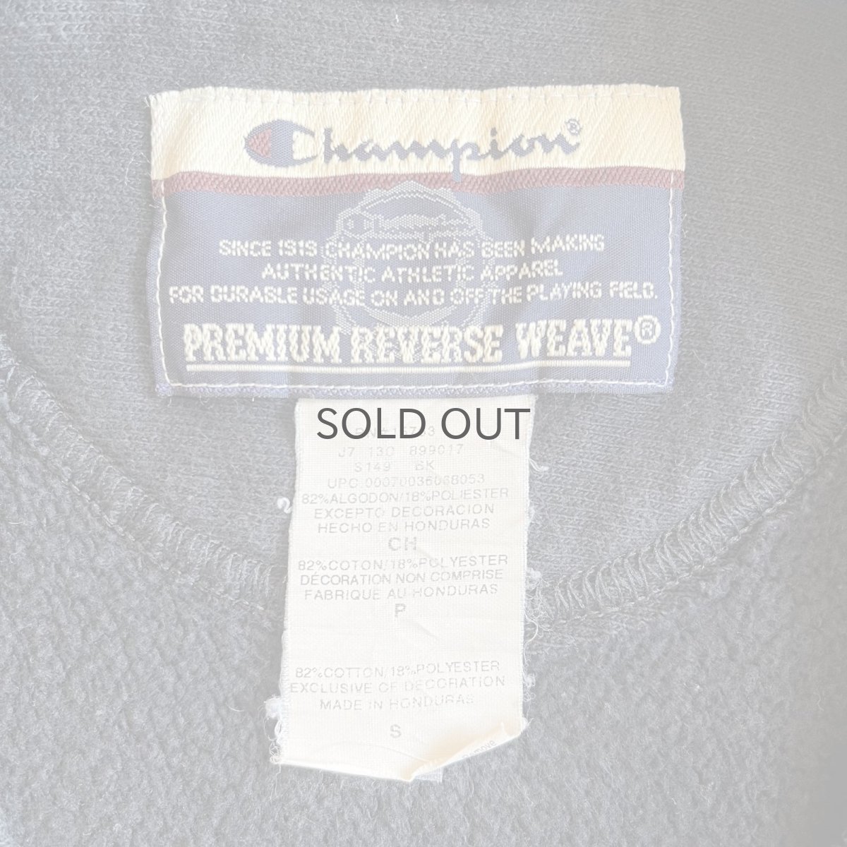 画像11: 【CHAMPION】BLACK COLOR REVERSE WEAVE L/S SWEAT / Ladies M(S) (11)