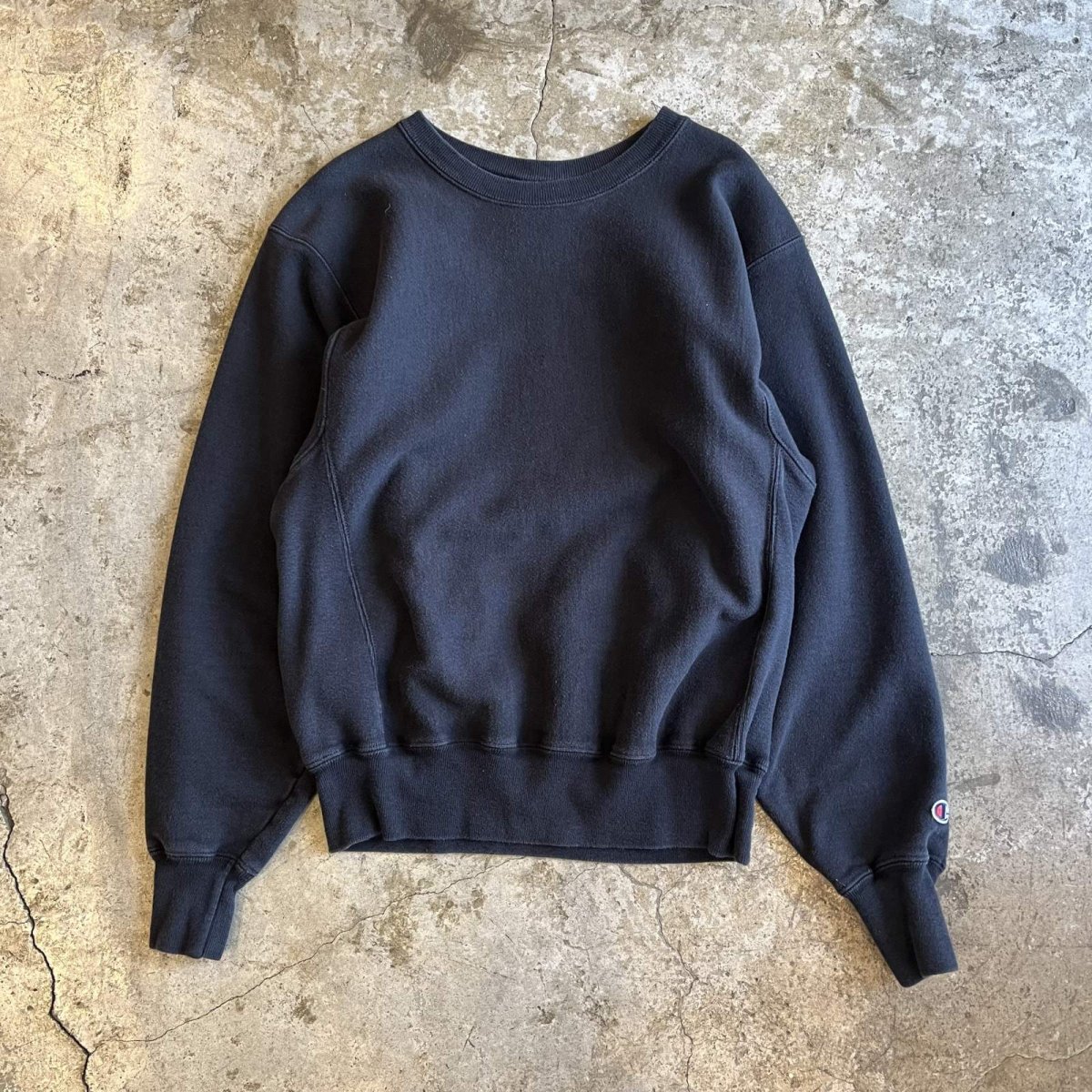 画像1: 【CHAMPION】BLACK COLOR REVERSE WEAVE L/S SWEAT / Ladies M(S) (1)