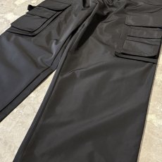 画像6: 【WONDERGROUND】MULTI CARGO POCKET WIDE NYLON PANTS / BLACK / OS (6)