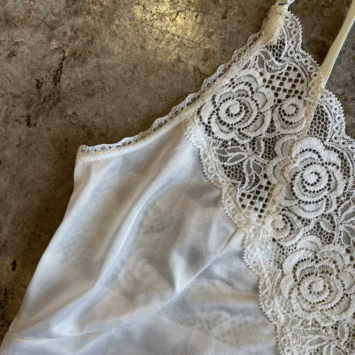 画像8: WHITE COLOR LACE DESIGN CAMISOLE / Ladies S (8)