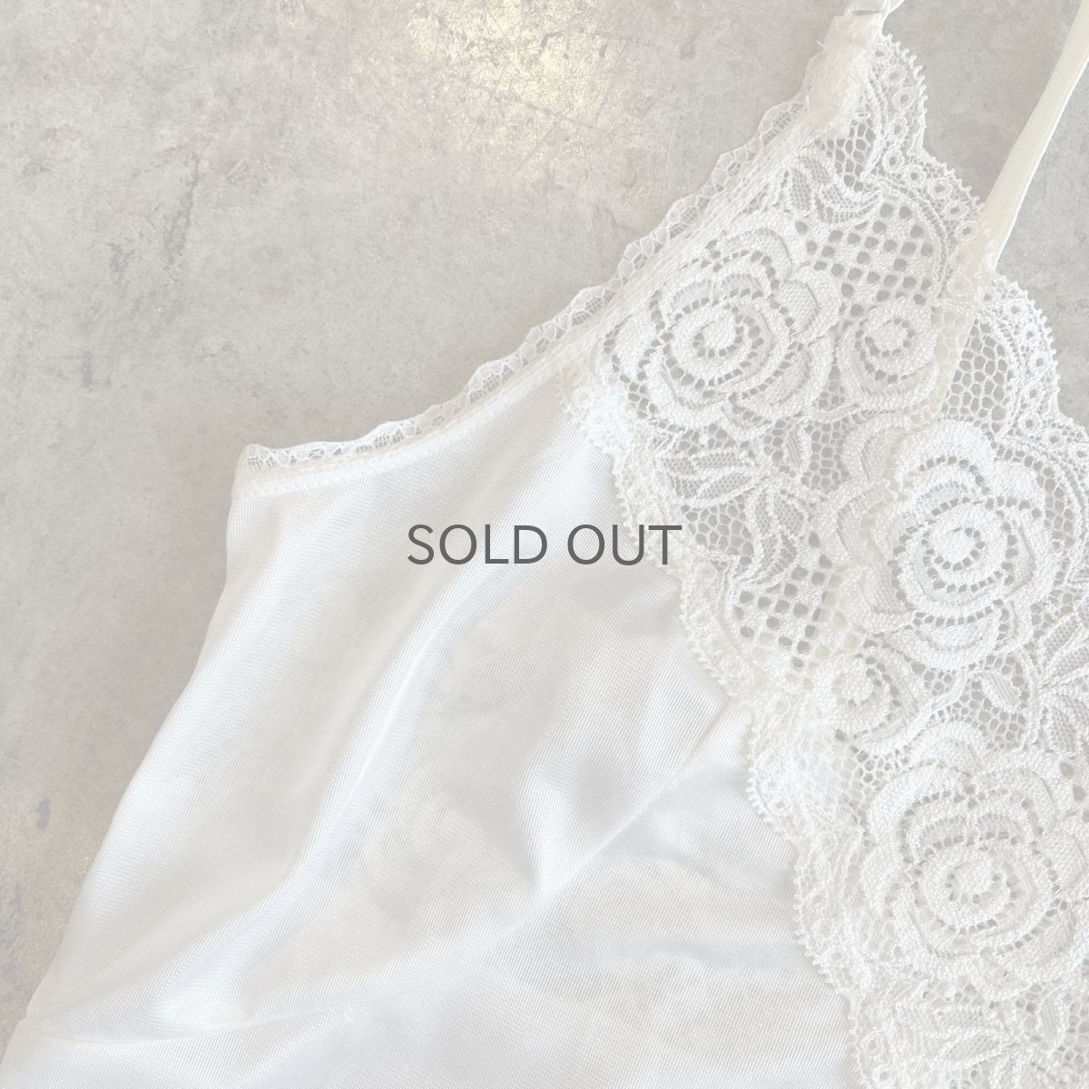 画像8: WHITE COLOR LACE DESIGN CAMISOLE / Ladies S (8)