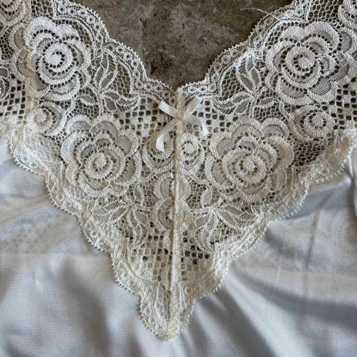 画像7: WHITE COLOR LACE DESIGN CAMISOLE / Ladies S (7)
