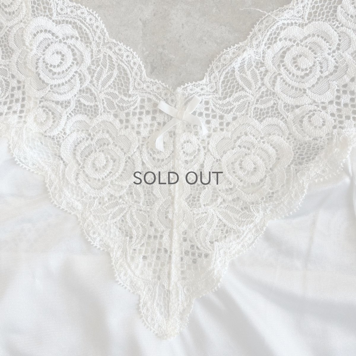 画像7: WHITE COLOR LACE DESIGN CAMISOLE / Ladies S (7)