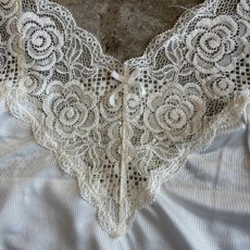 画像7: WHITE COLOR LACE DESIGN CAMISOLE / Ladies S (7)