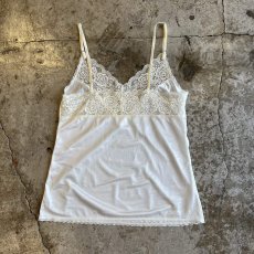 画像2: WHITE COLOR LACE DESIGN CAMISOLE / Ladies S (2)