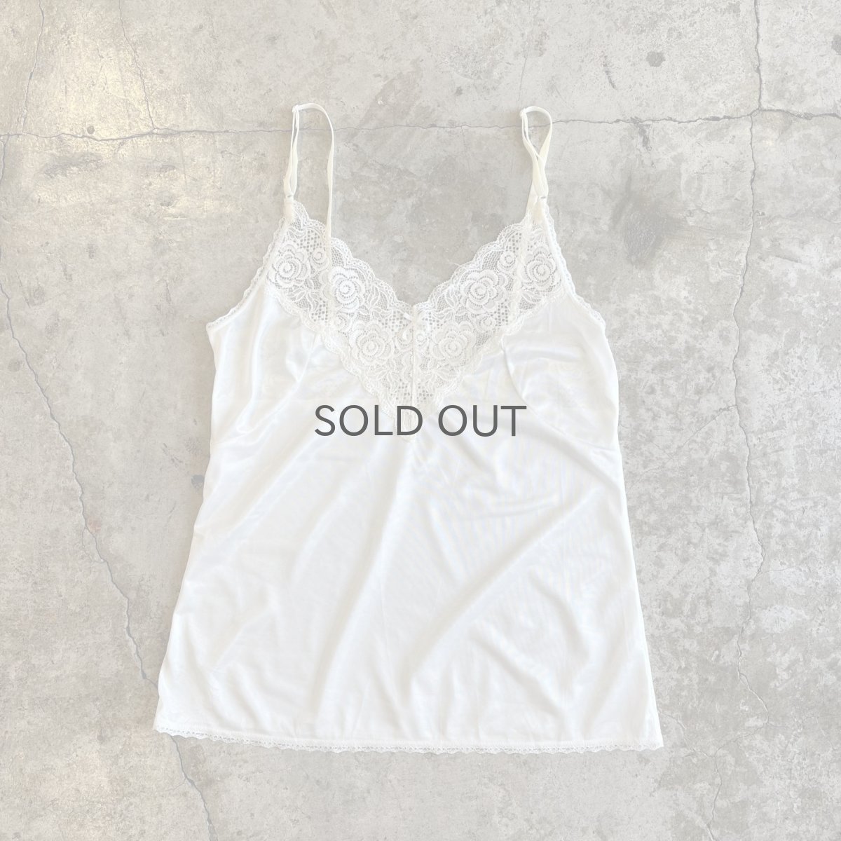 画像1: WHITE COLOR LACE DESIGN CAMISOLE / Ladies S (1)