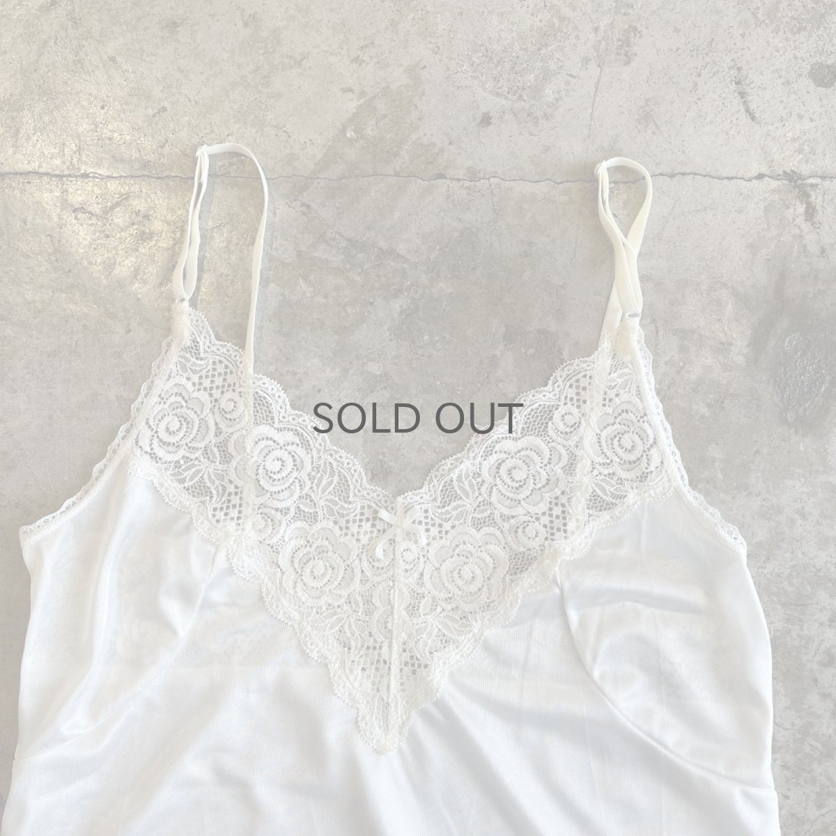 画像6: WHITE COLOR LACE DESIGN CAMISOLE / Ladies S (6)