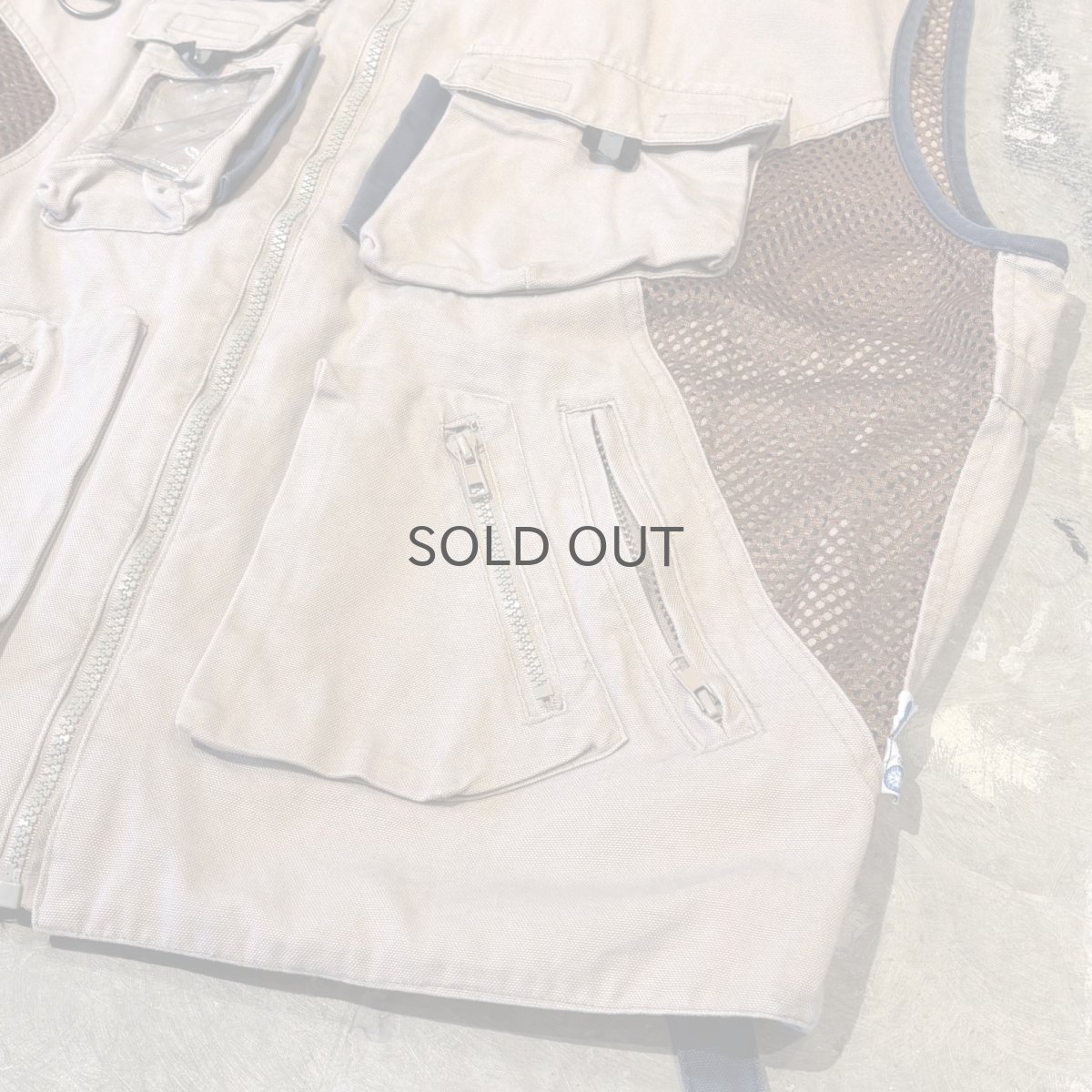 画像6: MESH SWITCHED MULTI POCKET ZIP UP VEST / Mens XL (6)