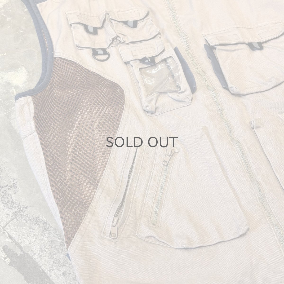 画像5: MESH SWITCHED MULTI POCKET ZIP UP VEST / Mens XL (5)