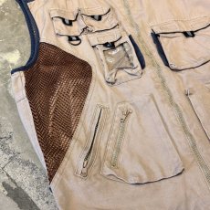画像5: MESH SWITCHED MULTI POCKET ZIP UP VEST / Mens XL (5)