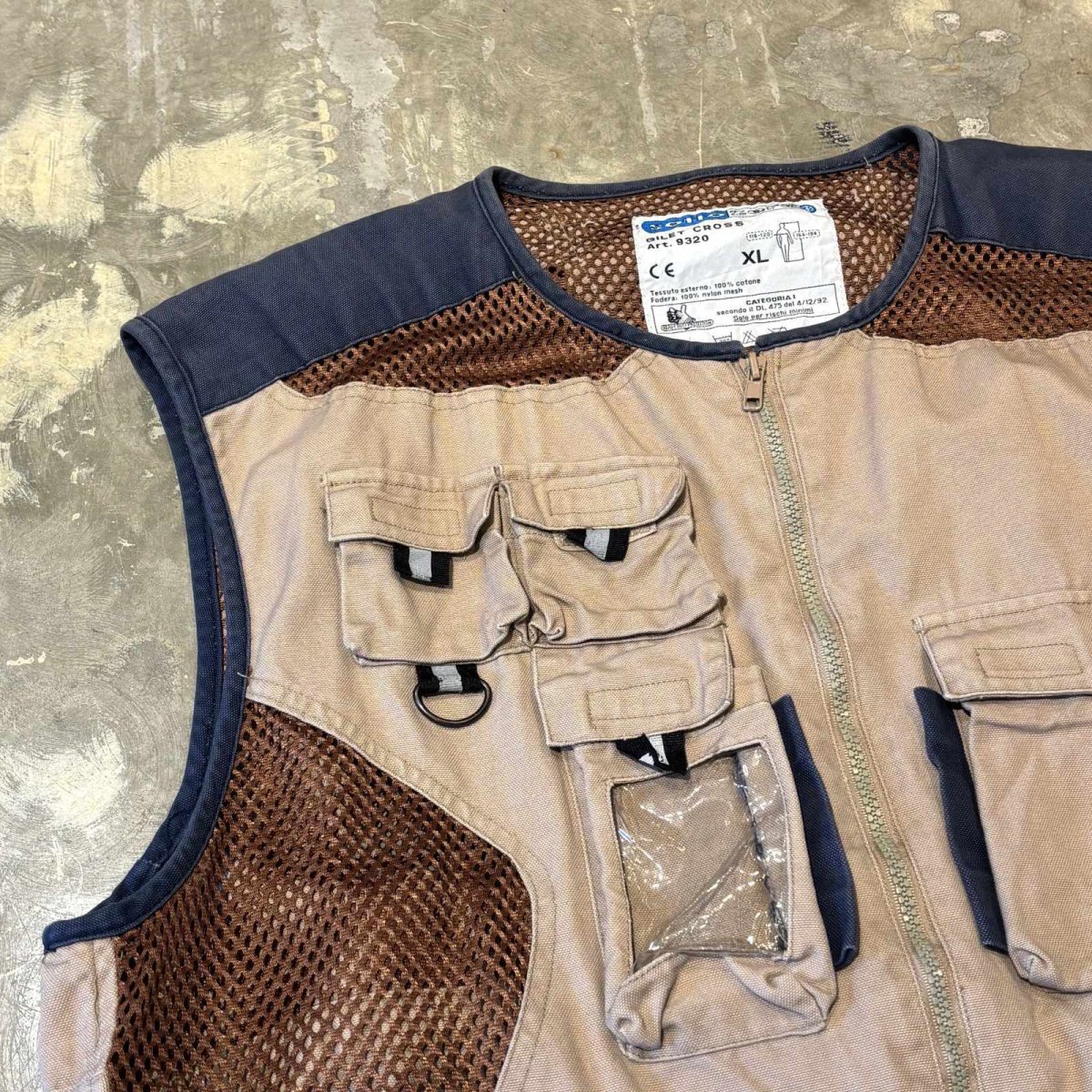 画像3: MESH SWITCHED MULTI POCKET ZIP UP VEST / Mens XL (3)