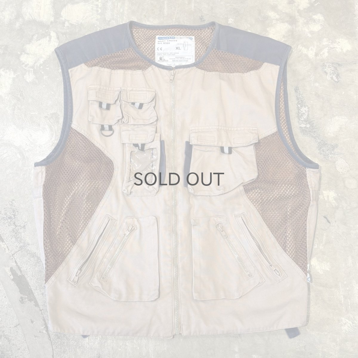 画像1: MESH SWITCHED MULTI POCKET ZIP UP VEST / Mens XL (1)