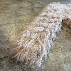 画像5: PINK BEIGE COLOR SHAGGY VOLUME DESIGN KNIT CARDIGAN / Ladies L (5)