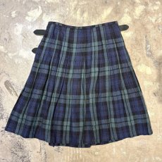 画像2: ALL OVER CHECK PATTERN WRAP SKIRT / W29~31 / MADE IN IRELAND (2)