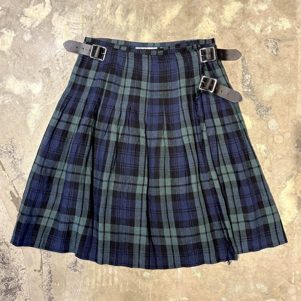 画像1: ALL OVER CHECK PATTERN WRAP SKIRT / W29~31 / MADE IN IRELAND (1)