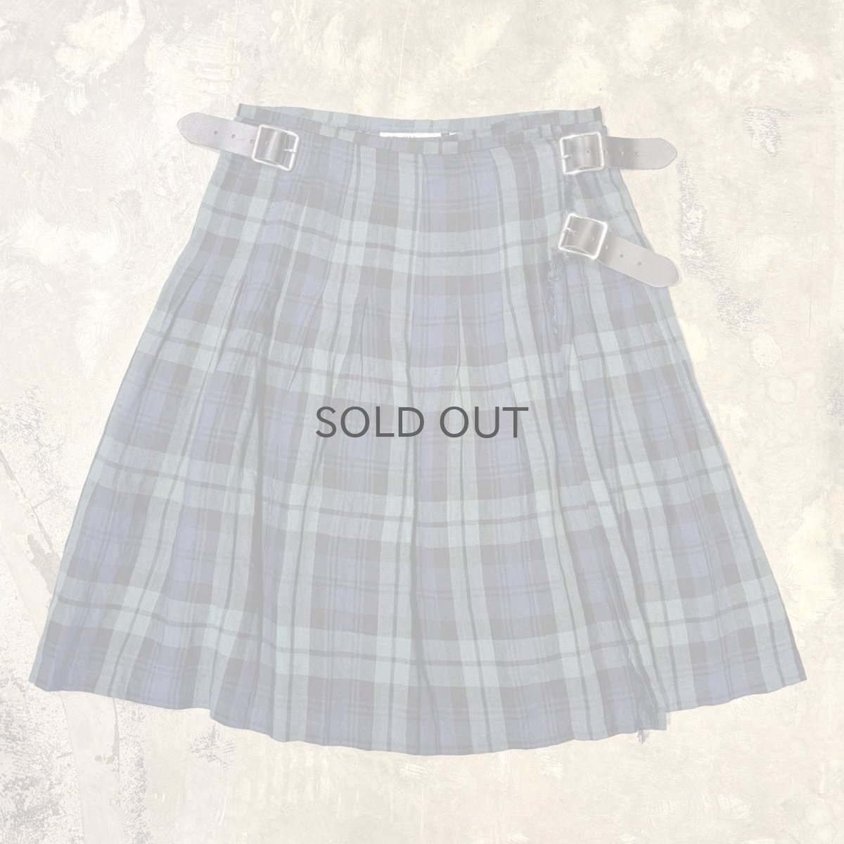 画像1: ALL OVER CHECK PATTERN WRAP SKIRT / W29~31 / MADE IN IRELAND (1)