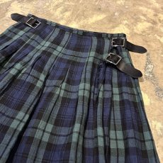 画像4: ALL OVER CHECK PATTERN WRAP SKIRT / W29~31 / MADE IN IRELAND (4)