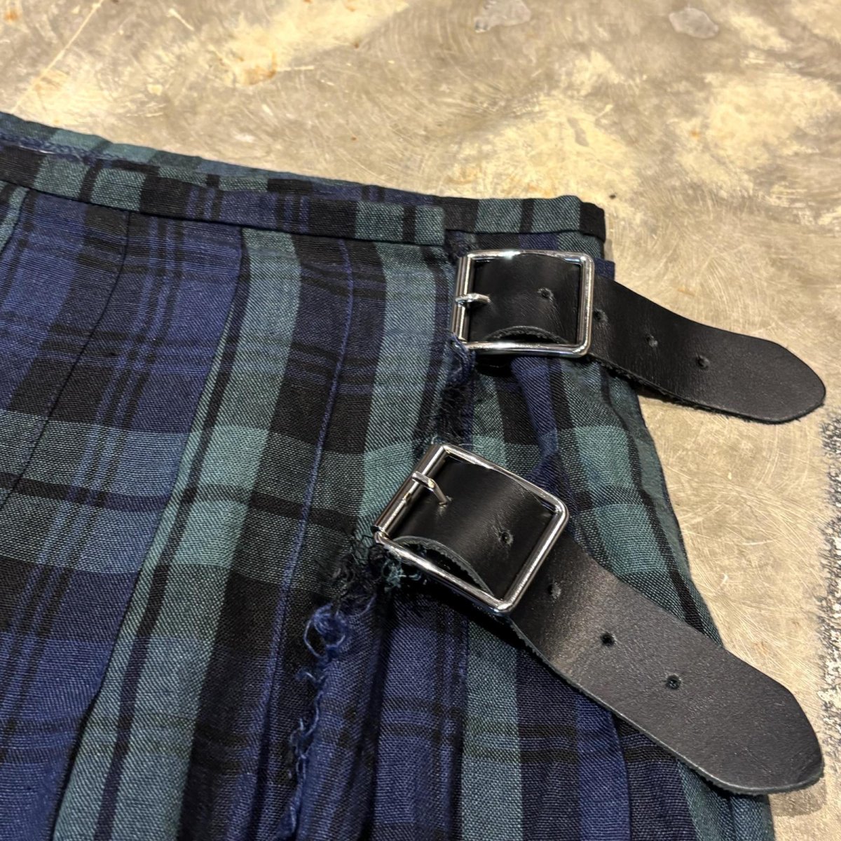 画像8: ALL OVER CHECK PATTERN WRAP SKIRT / W29~31 / MADE IN IRELAND (8)