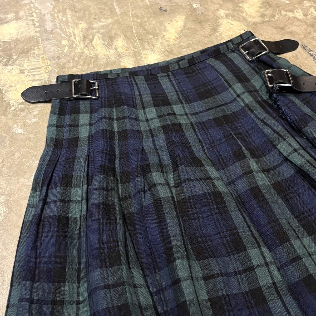 画像3: ALL OVER CHECK PATTERN WRAP SKIRT / W29~31 / MADE IN IRELAND (3)