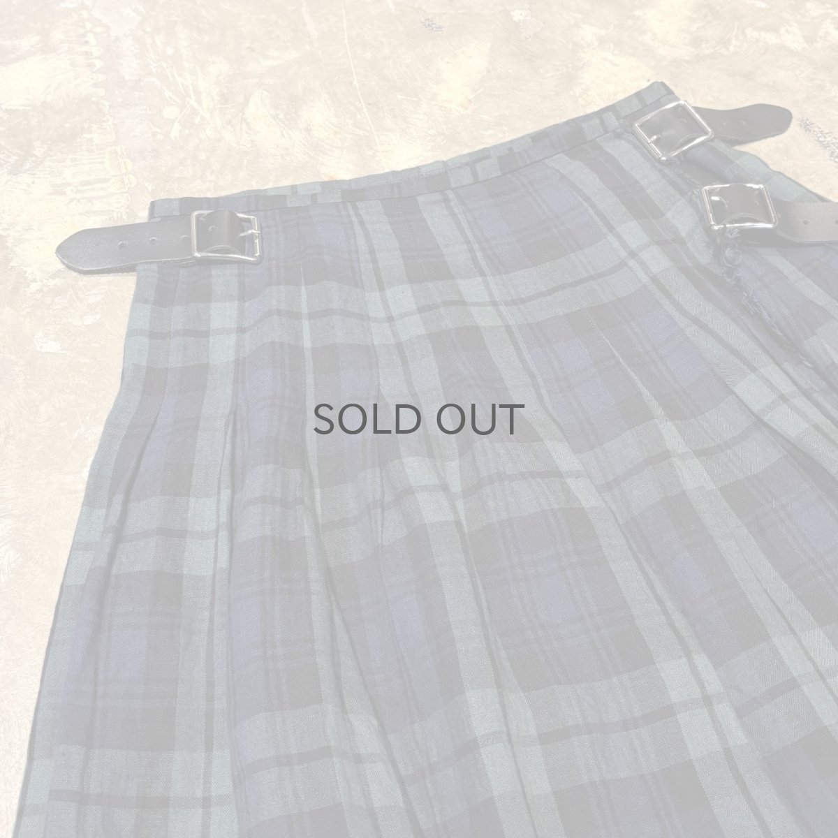 画像3: ALL OVER CHECK PATTERN WRAP SKIRT / W29~31 / MADE IN IRELAND (3)