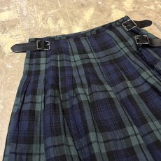 画像3: ALL OVER CHECK PATTERN WRAP SKIRT / W29~31 / MADE IN IRELAND (3)