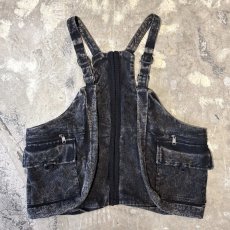 画像1: MULTI POCKET OVERALL STYLE VEST / Mens L (1)