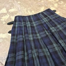 画像9: ALL OVER CHECK PATTERN WRAP SKIRT / W29~31 / MADE IN IRELAND (9)