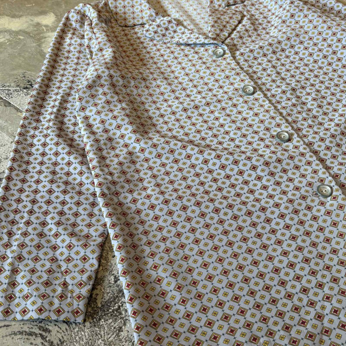 画像5: ALL OVER PATTERN L/S PAJAMA SHIRT / Mens M (5)