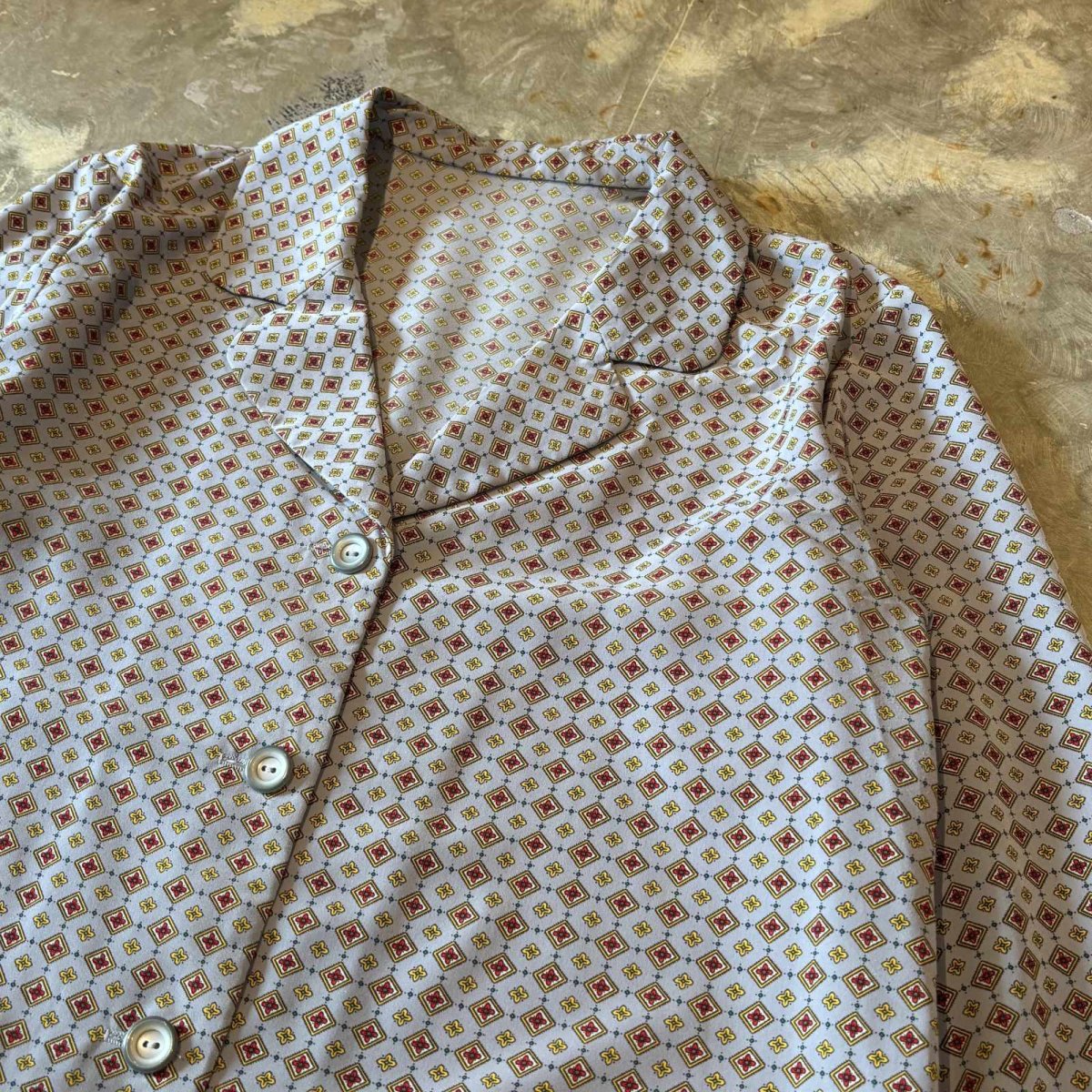 画像4: ALL OVER PATTERN L/S PAJAMA SHIRT / Mens M (4)