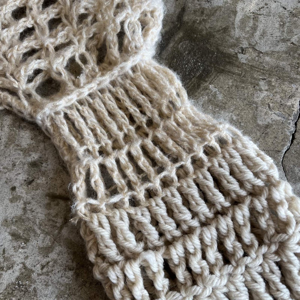 画像7: 【Wiz&Witch】×"ANNDE TSUKTTE" ONE OFF HAND KNIT LOOSE TOPS / OS (7)