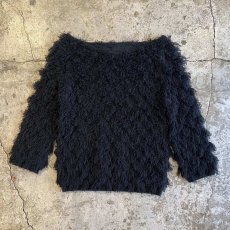 画像1: ALL OVER SHORT FRINGE BOAT NECK DESIGN TOPS / Ladies XS~S (1)