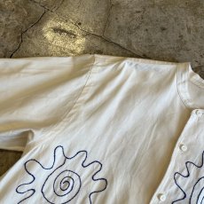 画像8: ART COLOR EMBROIDERY PATTERN LONG DESIGN L/S SHIRT / Ladies L (8)