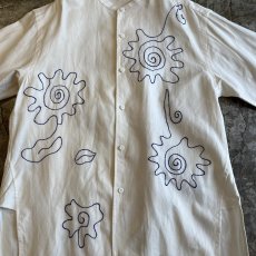 画像9: ART COLOR EMBROIDERY PATTERN LONG DESIGN L/S SHIRT / Ladies L (9)