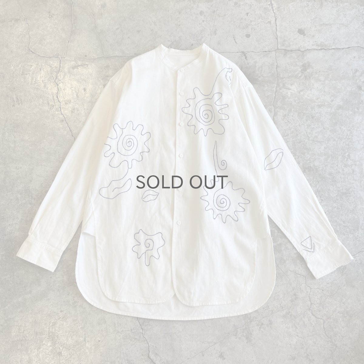 画像1: ART COLOR EMBROIDERY PATTERN LONG DESIGN L/S SHIRT / Ladies L (1)