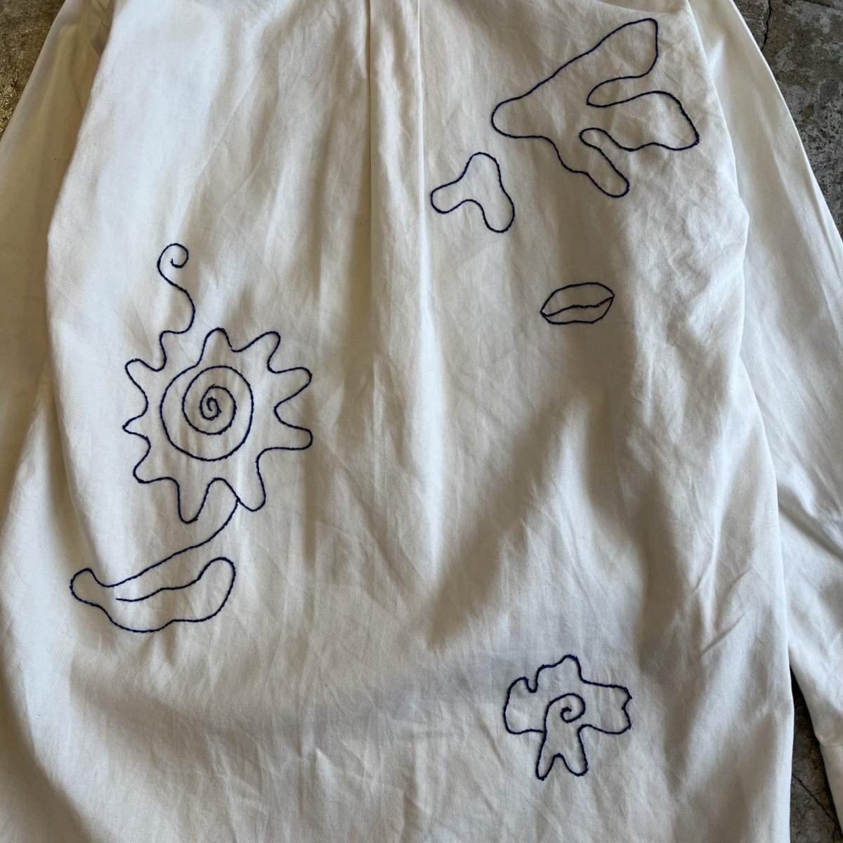 画像11: ART COLOR EMBROIDERY PATTERN LONG DESIGN L/S SHIRT / Ladies L (11)