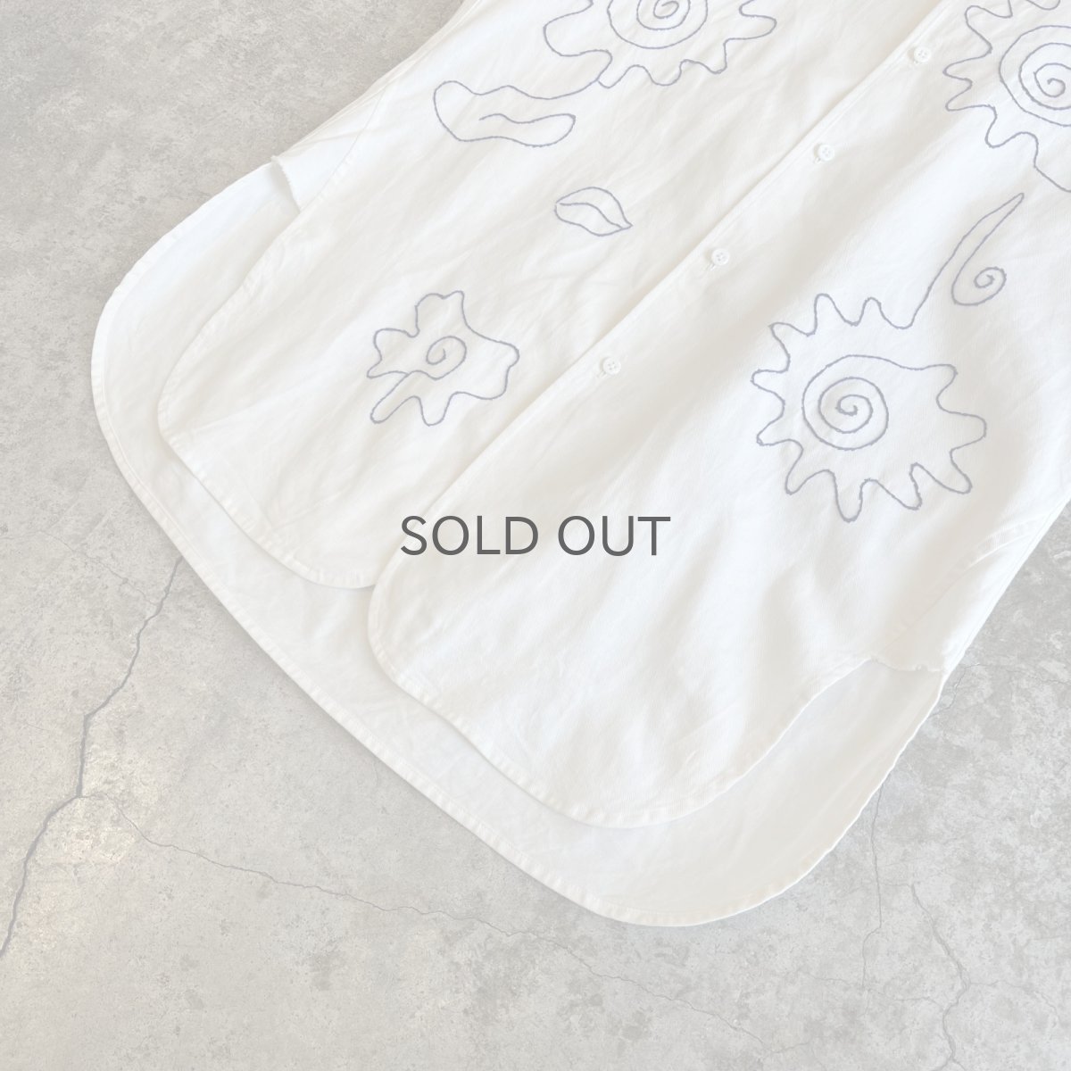 画像4: ART COLOR EMBROIDERY PATTERN LONG DESIGN L/S SHIRT / Ladies L (4)