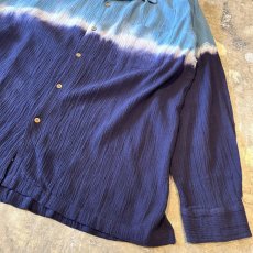 画像6: GRADATION PATTERN OPEN COLLAR L/S SHIRT / Mens M(L) (6)