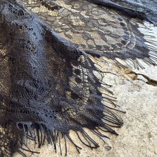 画像10: BLACK COLOR LACE LONG CAMISOLE / Ladies M~L (10)